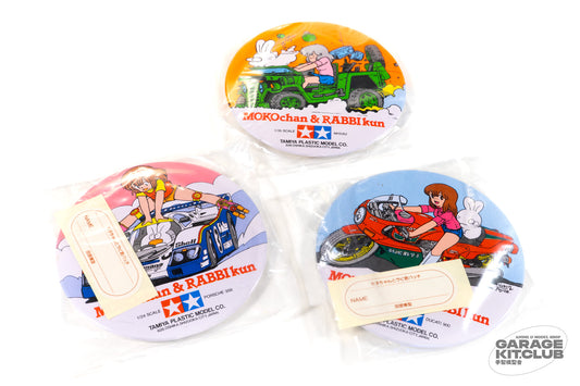 Moko Chan & Rabbi Kun Tamiya Large Pin Badge