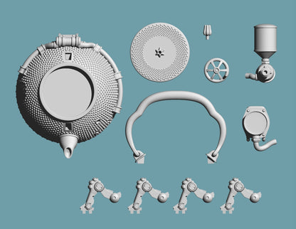 Gadget Ghost Kettle (Old Man) "Tetsubin-don" Resin Kit