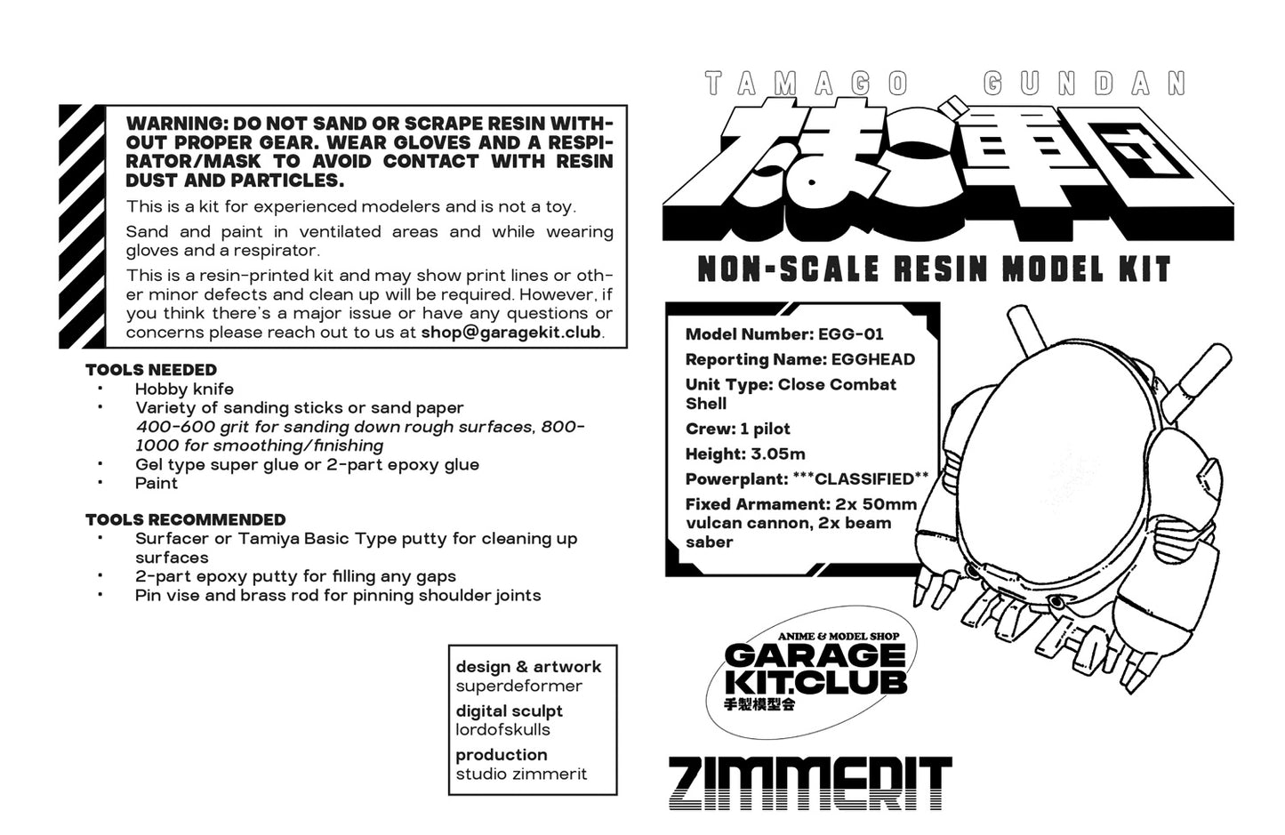 Tamago Gundan Egghead Resin Kit